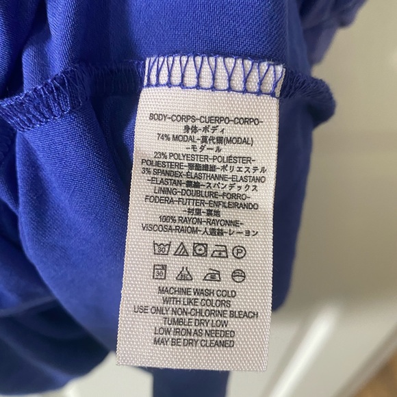 NWT Free People Cupro Crisscross Drape Dress in Cobalt Blue - Picture 12 of 12